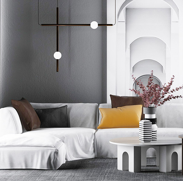 酒店/会所/样板间/公共空间/软硬装一体呈现